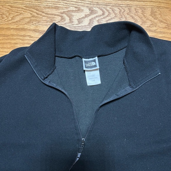 The North Face Quarter Zip Black Pullover Large Long Sleeve Sweater Mens - Picture 7 of 8